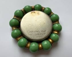 Vintage Fisher Brass Jewel Tray New York Worlds Fair Jade ...