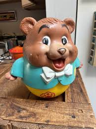 Vintage Fisher-Price Roly Poly Bear Pull Toy Chime Ball 1969 ...