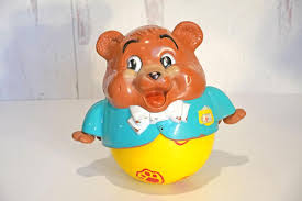 Vintage 1969 Fisher Price Roly Poly Teddy Bear Chime ...