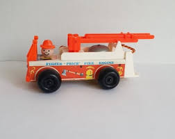Vintage Fisher Price Play Family Fire Engine #720 - Etsy