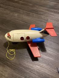 Vintage Fisher Price Fun Jet Airplane Pilot 1970 #183 Toy ...