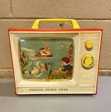 Vintage 1964 Fisher Price #114 Giant Screen Music Box TV Toy Two Tunes | eBay