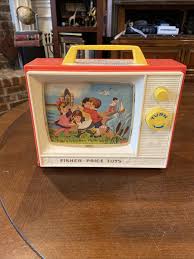 Vintage 1966 Fisher Price Toys Giant Screen Music Box TV Two Tunes Works #114 | eBay