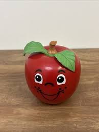 Vintage Fisher-Price Happy Apple Musical Chime Toy WORKS | eBay