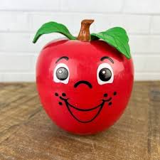 1970s Vintage Fisher Price Happy Apple Toy With Bell Inside Red Apple Vintage Fisher Price 1970s Toys 1970s Kids Room - Etsy