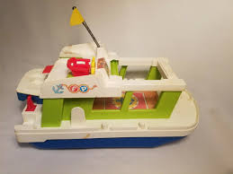 Vintage Fisher Price Little People Happy House Boat #985 | eBay