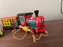 vintage fisher price train bright colors vg condition | eBay