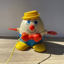 Vintage 1970s Fisher Price Humpty Dumpty Pull Toy #736, Collectable Vintage Toys, Nursery Decor, Children Bedroom Home Decor - Etsy