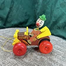 Vintage 1965 Fisher Price Jalopy Circus Clown Pull Toy #724 ...