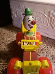Vintage Fisher Price #724 Jolly Jalopy Pull Toy Clown and ...