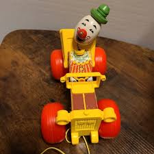 Fisher Price Jalopy Wooden Clown Car Vintage 1965 Pull Toy ...