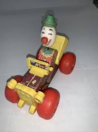 Vintage Fisher Price “Jalopy” Pull Toy Clown Car Bobble Head ...