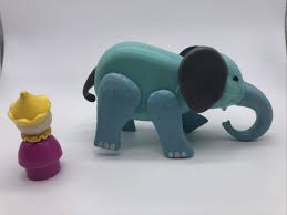 Vintage Fisher Price 1970's Circus Elephant & Clown | eBay