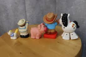 Lot Of 5 Fisher Price Plastic Vintage Toys Pig, Cat, Cow ...