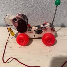 Little Snoopy Vintage Fisher Price Wood Pull Toy, Old Toddler Pull Along Toy, 1965 Antique, Childrens Classic Dog Toy, Rustic Collectors Toy - Etsy