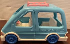 Vintage Fisher Price 1993 Loving Family Dollhouse Furniture Blue Minivan Car | eBay