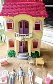 Vintage 1997 Fisher Price Loving Family Grand Dollhouse Pink ...