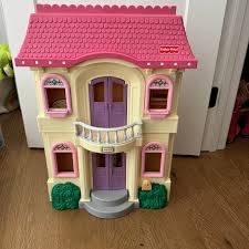 Vintage 1997 Fisher Price Loving Family Doll House 4649 Pink ...