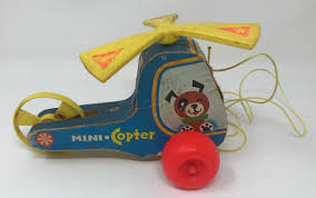 Vintage! 1970 Fisher Price MINI COPTER #448 Wooden ...