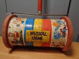 VERY OLD FISHER PRICE TOYS MUSICAL CHIME PUSH TOY WITH WOOD ...