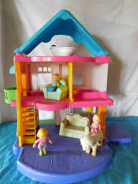 Fisher Price My First Dollhouse Family Mom Baby Pet Barbie ...