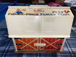 VTG FISHER PRICE FAMILY FARM “MOO BARN” SILO-ANIMALS&LITTLE ...