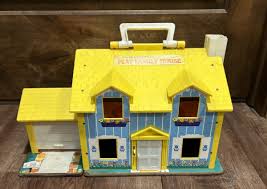 Vintage 1969 Fisher Price Blue & Yellow Little People Play ...