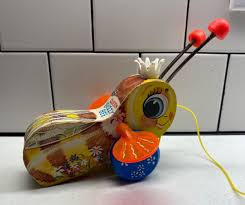 Fisher-Price Queen Buzzy Bee #444 Wood Pull Toy Vintage ...