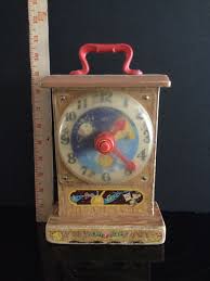 Vintage Fisher Price Teaching Clock 1964 Music Box Musical Toy Tested Working | eBay