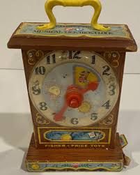 Vintage FISHER PRICE Toy - Music Box Tick-Tock Clock - 1964 | eBay Australia