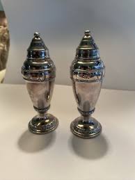 Vintage Silver Plate Salt & Pepper Shakers Made I USA #352 ...
