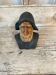 Vintage Sea Captain Head Bust - Kitschy, Distressed - Nautical Cabin Cottage Decor - Etsy