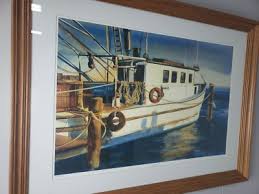 Debra Sutherland Watercolor Limited Signed Print Art - Nautical Boat All Tide Up | eBay