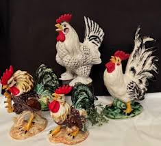 Vintage MCM Variety Lefton Ceramic Rooster Colorful Hand ...