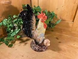 Vintage Ceramic Rooster Figurine | Rooster Sitting on A ...