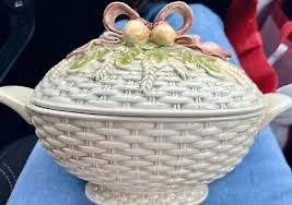 Festive Serving Bowl With Slot For Ladle | eBay