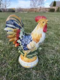 Fitz & Floyd Classics "Ricamo" Rooster Figurine Statue-12.5 ...