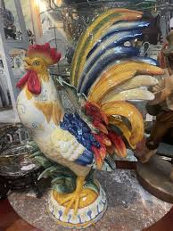 Fitz & Floyd Ricamo Rooster Figurine 21” Farmhouse Inspired ...