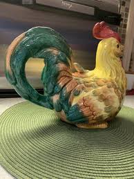 Chicken/Rooster Large 32 Oz. Tea Pot Hand Painted. Never ...