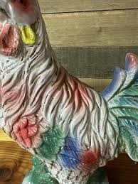 Large Colorful Ceramic Rooster 16” Tall | eBay