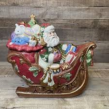 Fitz and Floyd ~ 2003 Retired Santa's Sleigh Christmas ...