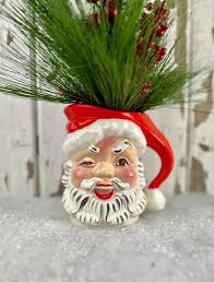 Ceramic Napco Santa Pitcher - Etsy