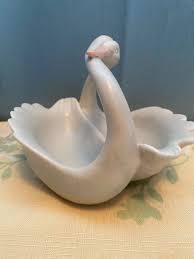 Vintage Fitz And Floyd Entwined Swans Lovers Divided Trinket ...