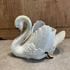 Vintage White Swan Planter, Made in England, Numbered 793 - Etsy
