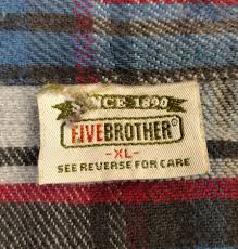 Vtg FIVE BROTHER flannel work camp Heavy shirt Men's Size XL ...