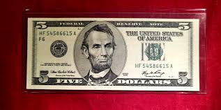 CHCU $5 FIVE Dollar "Big Head" 2006 FRN HF/A Block. RARE in ...