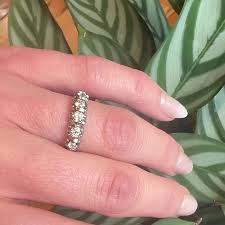 Fancy Platinum Old European Cut Diamond Band – GSL