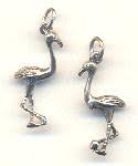 24x9mm Vintage Sterling Flamingo Charms-0640-88