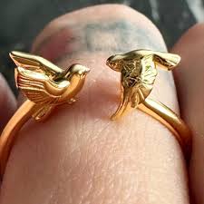 Journey to You Gold Open Ring Love Birds Jewelry Set – Trendolla Jewelry