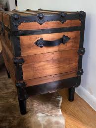 Midnight blue steampunked vintage furniture makeover